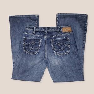 Silver Suki flare jeans 30x30.5 womens buckle